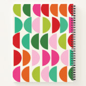 ジオメトモダンリシェイプPink Greenパーソナライズされた ノートブック (裏面)