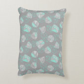 ジオメトモダンリジェムパターングレーとアクア アクセントクッション (裏面(縦))