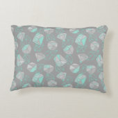 ジオメトモダンリジェムパターングレーとアクア アクセントクッション (裏面)