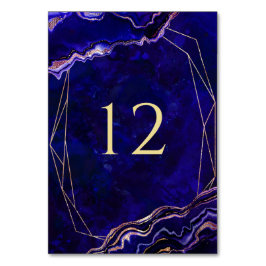 ジオメトモダンリジオードブルーパープルバラ金ゴールドゲート テーブルナンバー