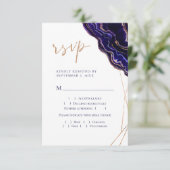 ジオメトモダンリジオードブルーパープルミールの選択 出欠カード (スタンド正面)