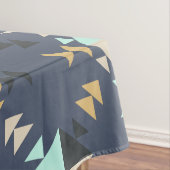 ジオメトモダンリスタイリッシュパターン消色された青ベージュ テーブルクロス (インサイチュ)
