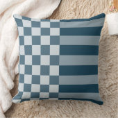 ジオメトモダンリストライプと市松模様にD クッション (ブランケット)