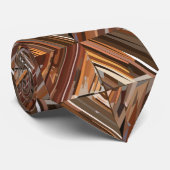 ジオメトモダンリダイヤモンドウッドの背景パターン ネクタイ (ロール)