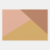 ジオメトモダンリックカラーブロックテラコッタマスタード ラッピングペーパーシート (正面3)