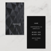 ジオメトモダンリックブラッエレガントク技術 名刺 (正面/裏面)