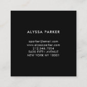 ジオメトモダンリック白黒水彩 スクエア名刺 (裏面)