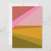 ジオメトモダンリック赤オリーブグリモノグラムのーン ノートカード (裏面)