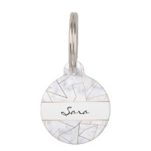 ジオメトモダンリック·ホワイト·マーブル·バラ