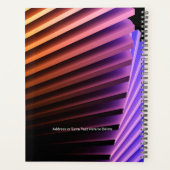 ジオメトモダンリデザイン、金ゴールド名、年 プランナー手帳 (裏面)