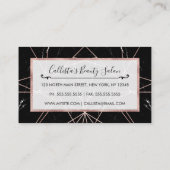 ジオメトモダンリバラ金ゴールド大理石三角形 ロイヤリティカード (裏面)