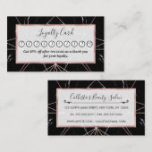 ジオメトモダンリバラ金ゴールド大理石三角形 ロイヤリティカード (正面/裏面)