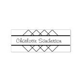 ジオメトモダンリパーソナライズされた名 ラバースタンプ (インプリント)