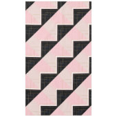 ジオメトモダンリピンク金ゴールド線デザイン テーブルクロス (正面)