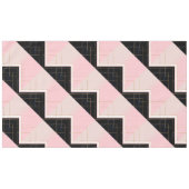 ジオメトモダンリピンク金ゴールド線デザイン テーブルクロス (正面(横))