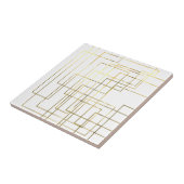 ジオメトモダンリフェイク金ゴールド線 タイル (側面)