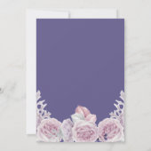 ジオメトモダンリフレームパープルフローラ誕生日 招待状 (裏面)