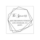 ジオメトモダンリフレームファミリ名差出人住所 ラバースタンプ (インプリント)