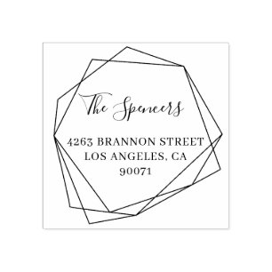 ジオメトモダンリフレームファミリ名差出人住所 ラバースタンプ