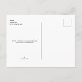 ジオメトモダンリブラック&ホワイト日付の保存 案内ポストカード (裏面)