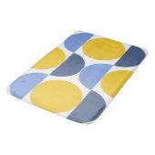 ジオメトモダンリブルーと黄色の円 バスマット (アングル)