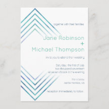 ジオメトモダンリブルーウォーター結婚カラー