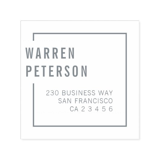 ジオメトモダンリプロフェッショナル名差出人住所 セルフインキングスタンプ (デザイン)