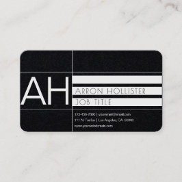 ジオメトモダンリホワイトプリント/プレミアムブラック紙 名刺