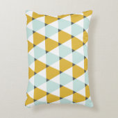 ジオメトモダンリミント黄色の三角形パターン アクセントクッション (正面(垂直))