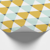 ジオメトモダンリミント黄色の三角形パターン ラッピングペーパー (コーナー)