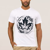 ジオメトモダンリメープルリーフ Tシャツ (正面)