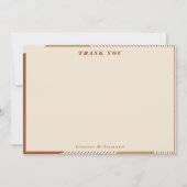 ジオメトモダンリラインテラコッタパーソナライズされた サンキューカード (正面)