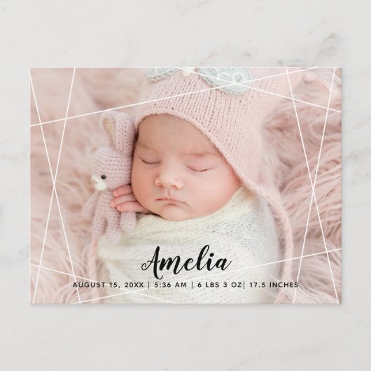 ジオメトモダンリライン写真の縁 案内ポストカード (正面)