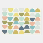 ジオメトモダンリレトロアーチパタ自然ーン ラッピングペーパーシート (正面2)