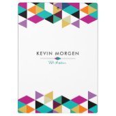 ジオメトモダンリ三角形のコンポジション クリップボード (裏面)