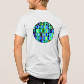 ジオメトモダンリ六角および三角形 トライブレンドTシャツ (裏面)