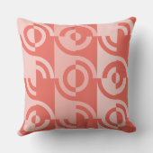 ジオメトモダンリ円形フラグメント赤 クッション (裏面)