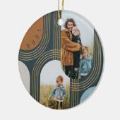 ジオメトモダンリ同心ゴールデンアーチ2写真 セラミックオーナメント (左)