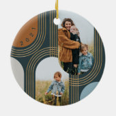 ジオメトモダンリ同心ゴールデンアーチ2写真 セラミックオーナメント (裏面)