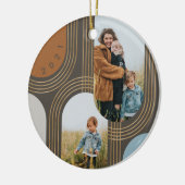 ジオメトモダンリ同心ゴールデンアーチ2写真 セラミックオーナメント (左)