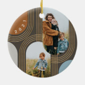 ジオメトモダンリ同心ゴールデンアーチ2写真 セラミックオーナメント (裏面)