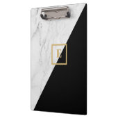 ジオメトモダンリ大理石/ブラックモノグラム クリップボード (左)