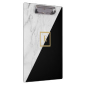 ジオメトモダンリ大理石/ブラックモノグラム クリップボード (右)