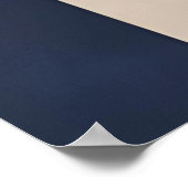 ジオメトモダンリ抽象化 – ネイビー、錆、ベージュ ポスター (角)