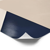 ジオメトモダンリ抽象化 – ネイビー、錆、ベージュ ポスター (コーナー)