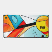 ジオメトモダンリ抽象芸術の明るい色 デスクマット (正面)