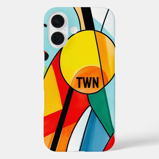 ジオメトモダンリ抽象芸術の明るい色 Case-Mate iPhoneケース (裏面)