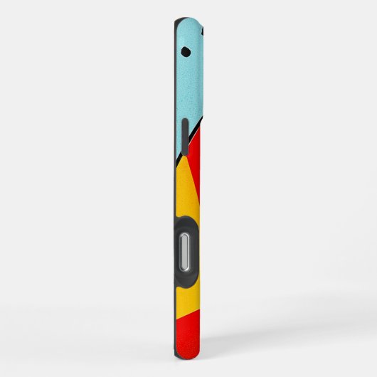 ジオメトモダンリ抽象芸術の明るい色 iPhoneケース (右側面)