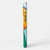 ジオメトモダンリ抽象芸術の明るい色 iPhoneケース (左側面)