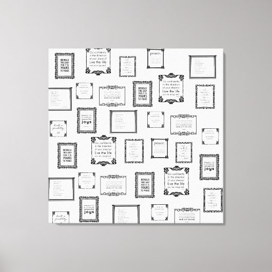 ジオメトモダンリ抽象芸術毎日のおもしろいフレーム引用文 キャンバスプリント (正面)